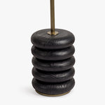 Co.House Designs Sandia Arc Floor Lamp black carved base 