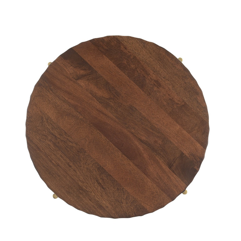 HTD Santa Cruz Round Side Table overhead view 