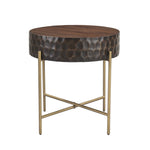 HTD Santa Cruz Round Side Table side view 