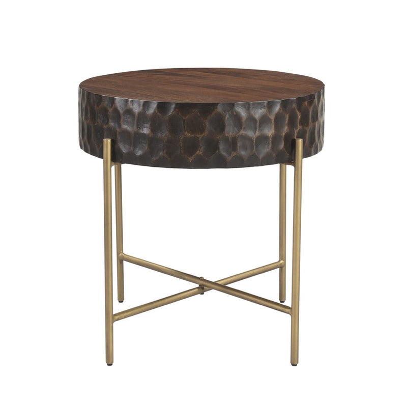 HTD Santa Cruz Round Side Table side view 