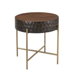 HTD Santa Cruz Round Side Table angled view 