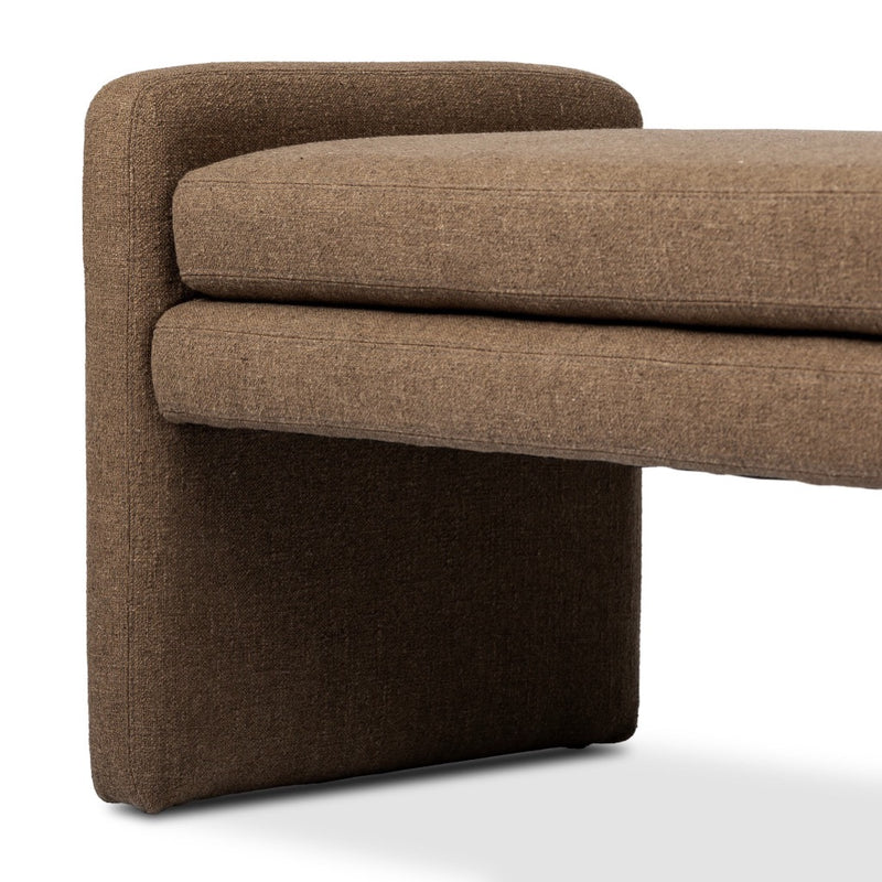 Four Hands Serena Accent Bench side view of seat cushion 