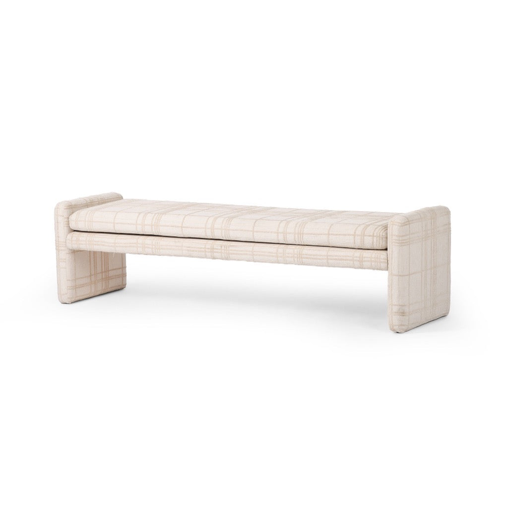 Four Hands Serena Accent Bench angled view 