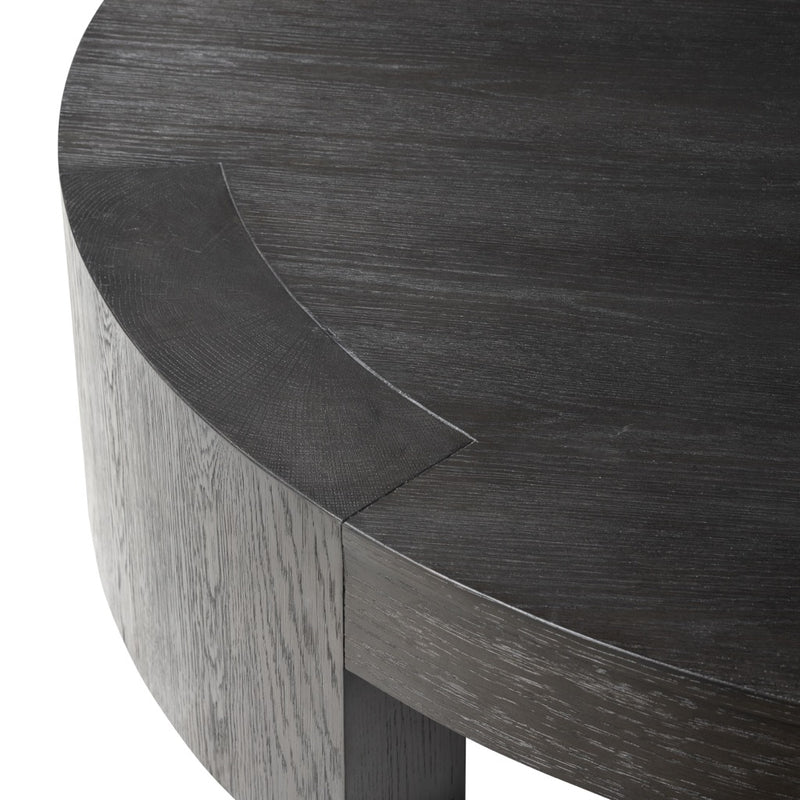 Four Hands Sheffield Coffee Table Charcoal Oak Veneer Tabletop Design