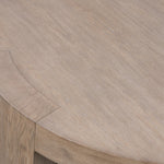 Sheffield Coffee Table Warm Natural Flat Oak Veneer Top Edge Detail Four Hands