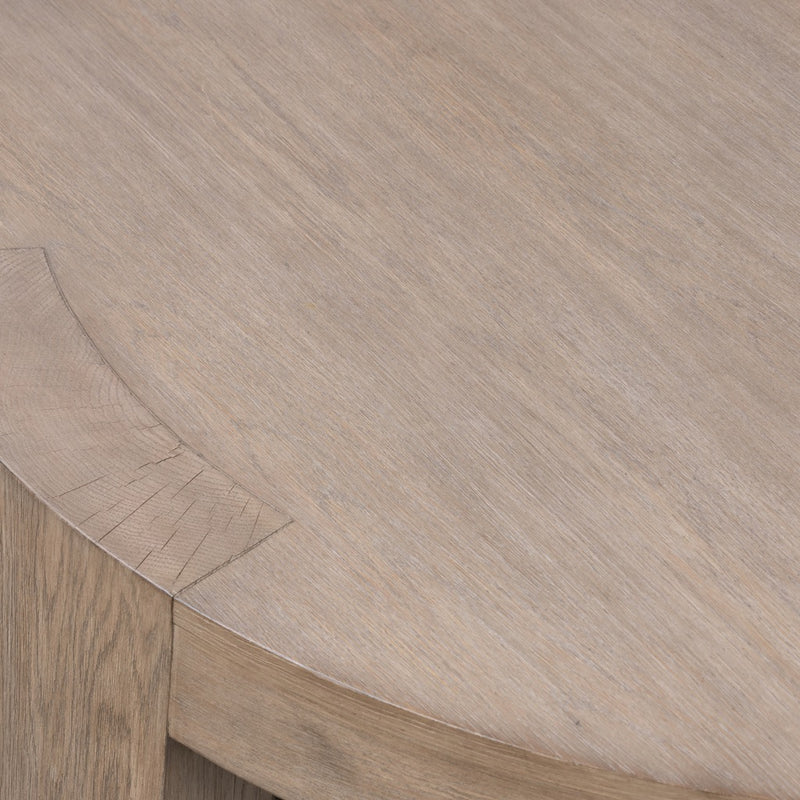 Sheffield Coffee Table Warm Natural Flat Oak Veneer Top Edge Detail Four Hands