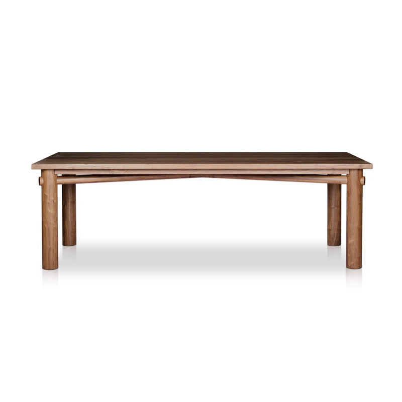 Shevone Dining Table Natural Walnut Veneer Front Facing View 237686-001