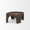 Mercana Shima Oval Coffee Table angled side view 