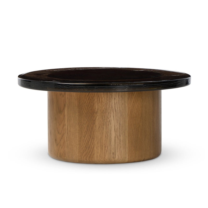 Four Hands Shira Coffee Table - Smoked Brown Cast Glass