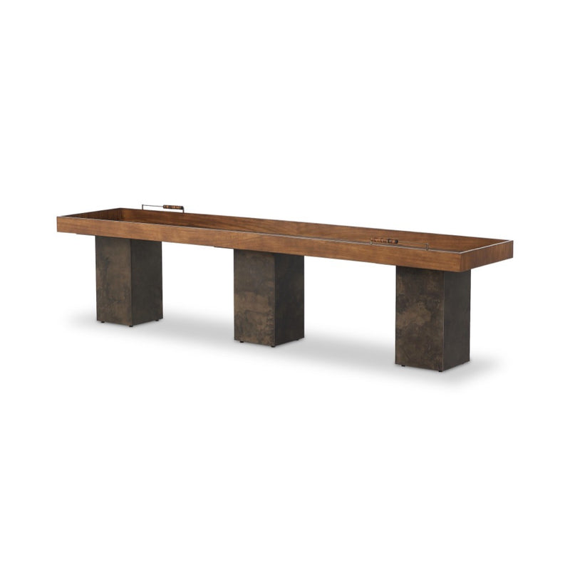 Four Hands Shuffleboard Table angled view