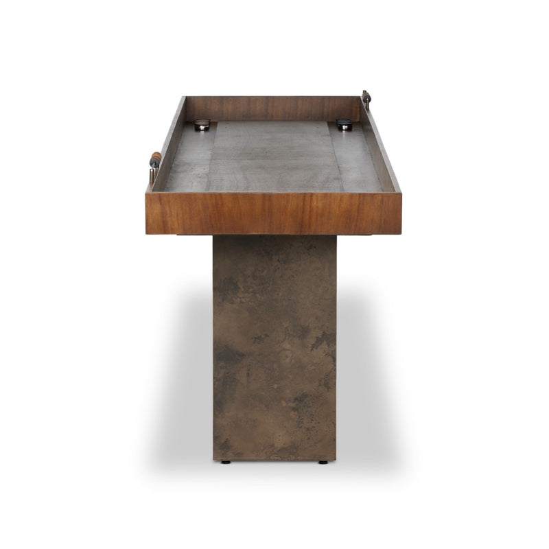Four Hands Shuffleboard Table side view