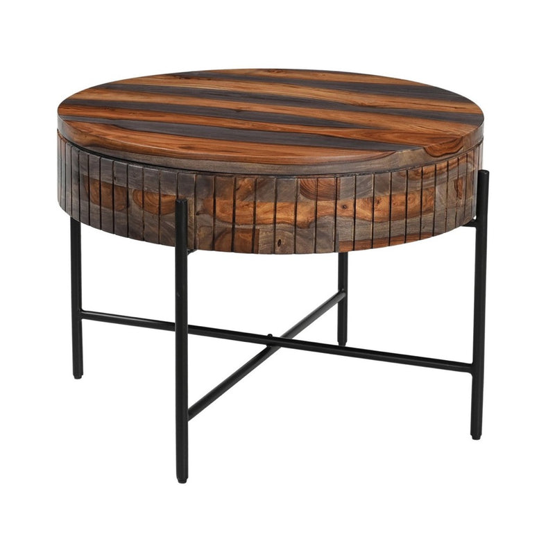 HTD Sierraville Round Coffee Table angled view 