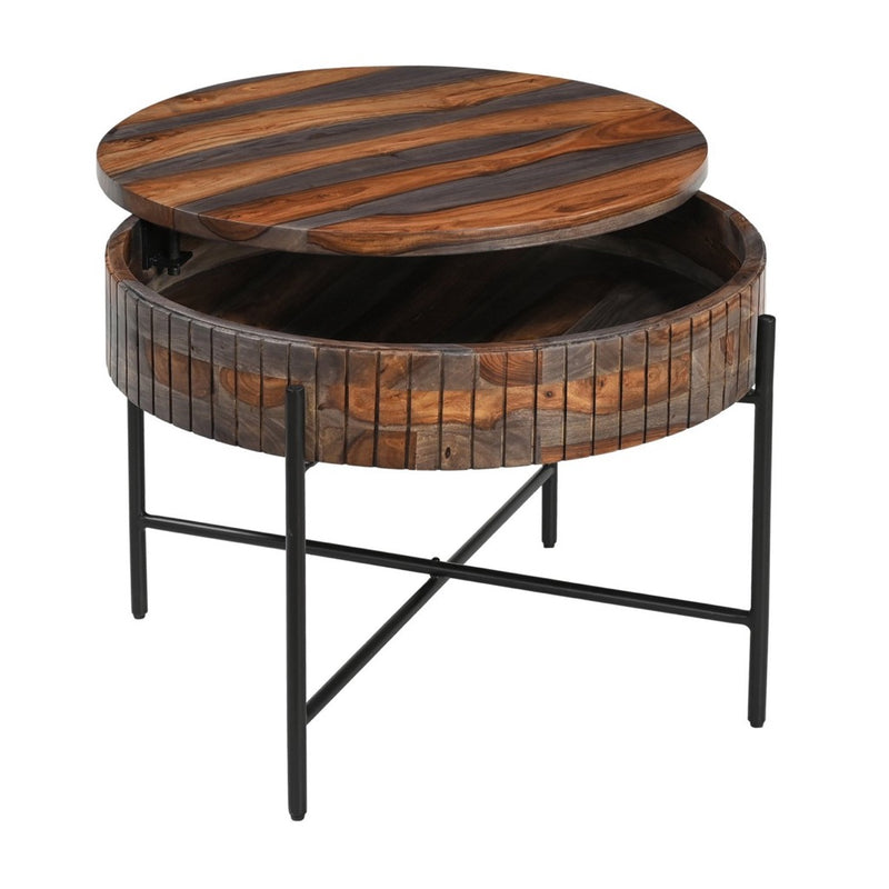 HTD Sierraville Round Coffee Table angled opt top view 
