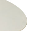 Simone Oval Coffee Table Textured Matte White Rounded Edge 227822-004