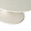 Four Hands Simone Oval Coffee Table Textured Matte White Aluminum Top