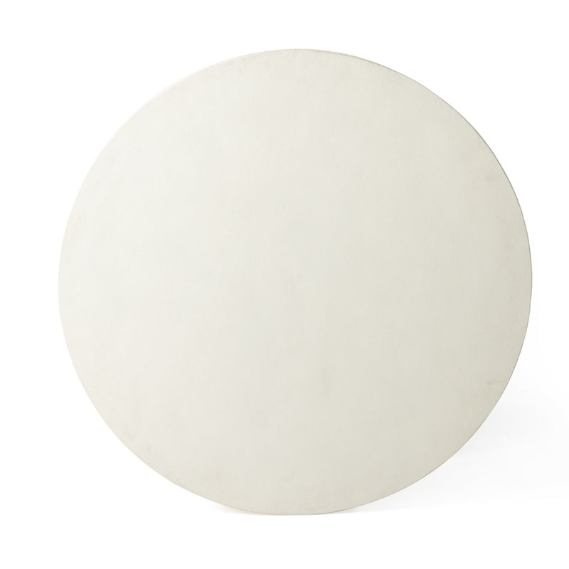 Simone Round Coffee Table Matte White Top View Four Hands