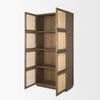 Mercana Sina Cabinet Brown Angled Open Doors View 70816