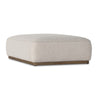 Sinclair Cocktail Ottoman Knoll Natural Side Angled View Four Hands