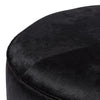 Sinclair Large Round Ottoman Black Hair on Hide Rounded Edge Four Hands