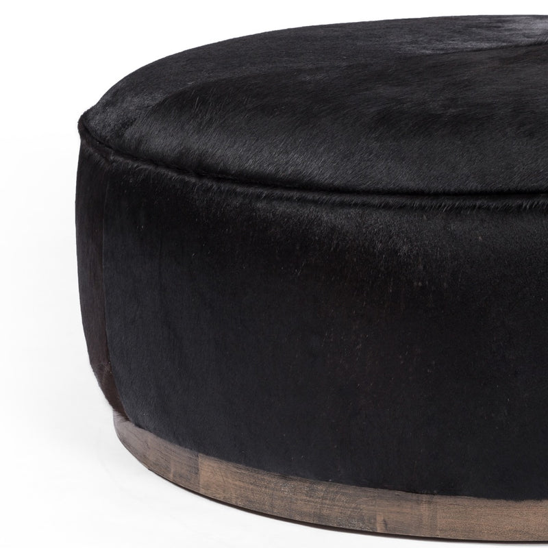 Sinclair Large Round Ottoman Solid Parawood Base 106119-014