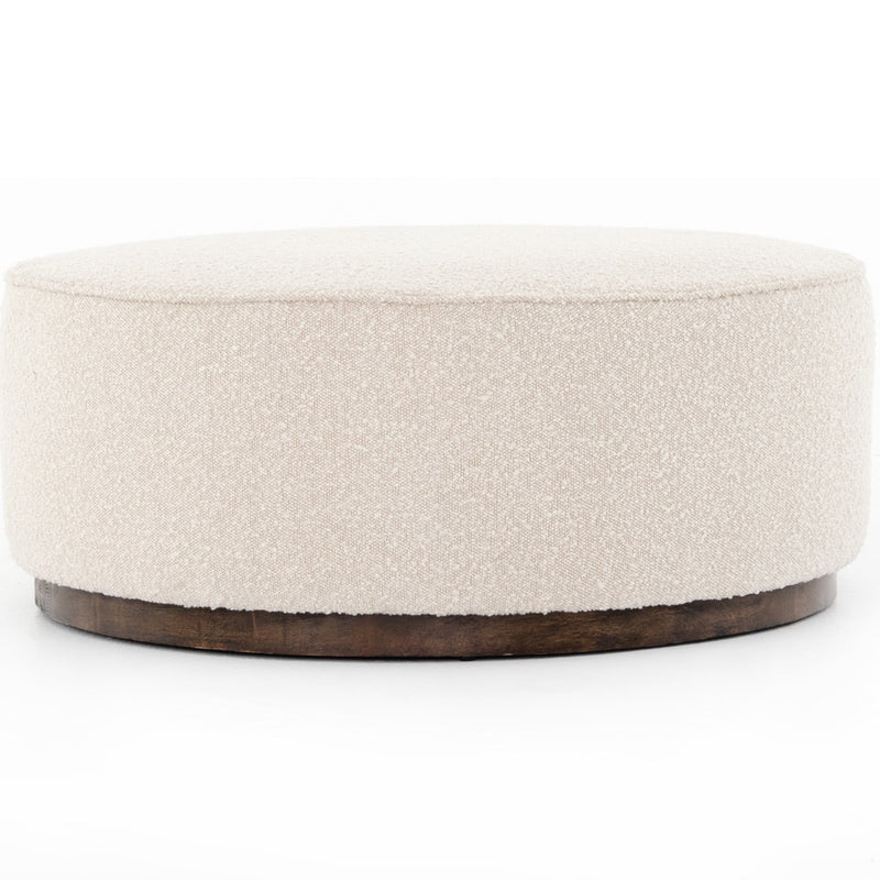 Four Hands  Sinclair Large Round Ottoman Parawood Base