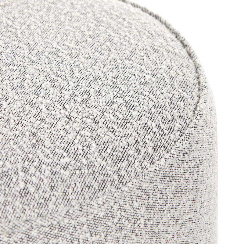 Sinclair Round Ottoman Knoll Domino Performance Fabric Cover 106074-010
