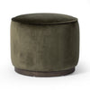 Four Hands Sinclair Round Ottoman angled view 
