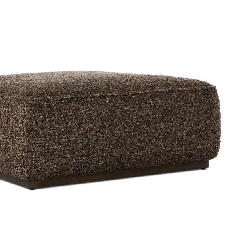 Sinclair Square Ottoman 36" 238548-010 view of base and side 