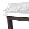 Four Hands Six Beers Table Honed White Marble Edge Detail