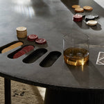 Four Hands Skye Poker Table staged chip cutout view