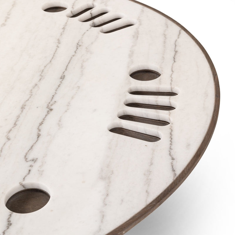 Skye Poker Table 243502-002 white marble chip and cupholders