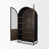 Mercana Sloan Cabinet Dark Brown Angled View Open Doors 70828