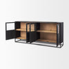 Mercana Sloan Sideboard Black Angled View Open Doors 69886
