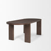 Mercana Sohan Dining Table Dark Elm Angled View