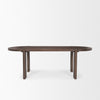 Mercana Sohan Dining Table Dark Elm Front Facing View
