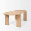 Mercana Sohan Dining Table Light Elm Angled View