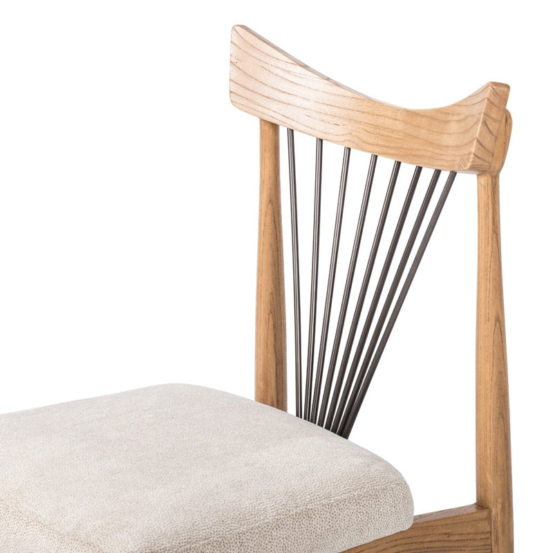 Solene Dining Chair Darren Ecru Performance Fabric Seating 224555-002