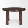 Mercana Soma Dining Table Red Brown Acacia Side View