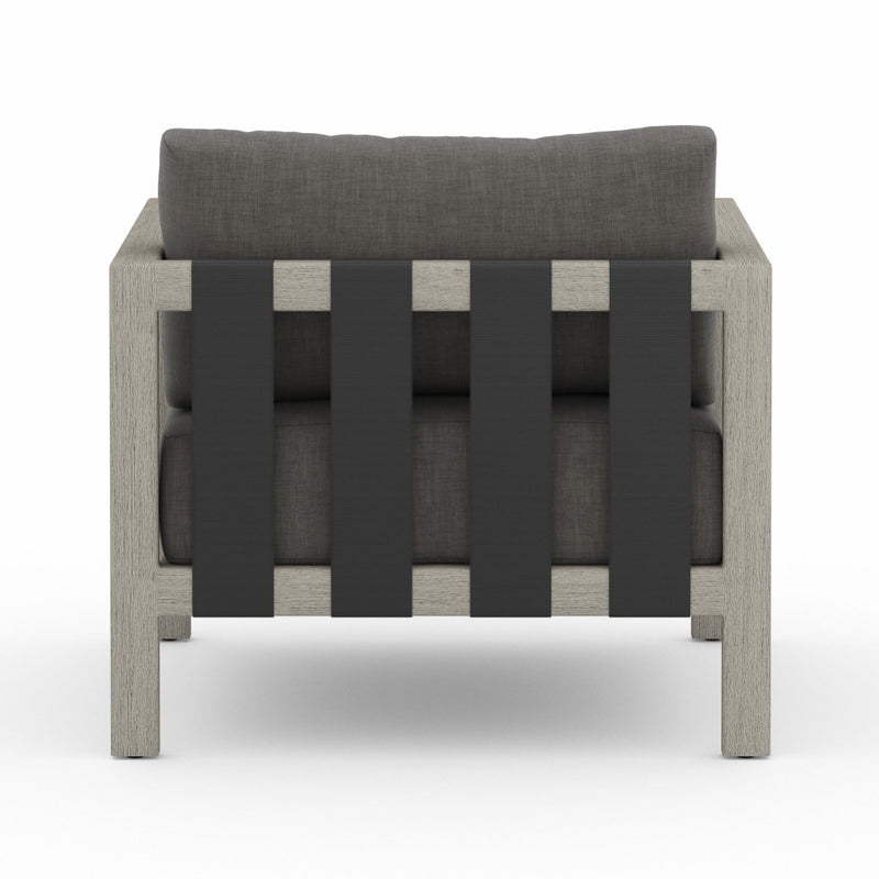 Sonoma Outdoor Chair Weathered Grey/Charcoal Back View JSOL-10301K-562