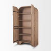 Mercana Sorina Cabinet Light Brown Angled View Open Doors