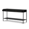 Soto Console Table 228775-001 angled with open drawers 