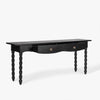 Spindle Console Table CH-1004375 open drawer angled view 