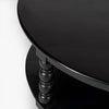 Co.House Designs Spindle Round Coffee Table overhead tabletop edge view 