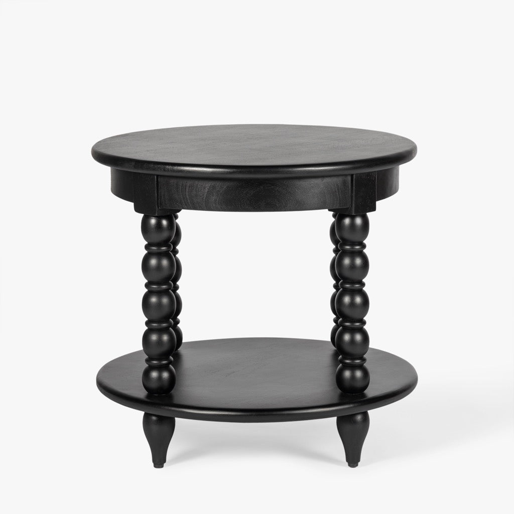 Spindle Step Table Co.House Designs Spindle Round End Table - Black – Artesanos Design ...