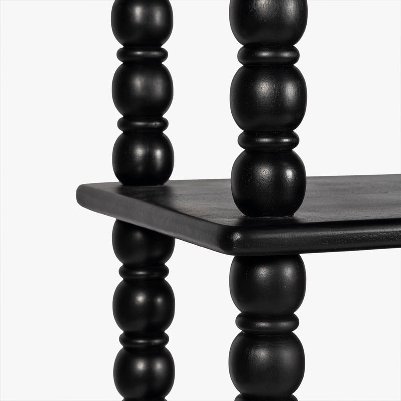 Co.House Designs Spindle Tall Bookcase shelf and leg view 