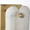 Mercana Stein Wall Sconce white marble plate with gold detail 