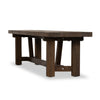 Stewart Outdoor Dining Bench Angled View Four Hands