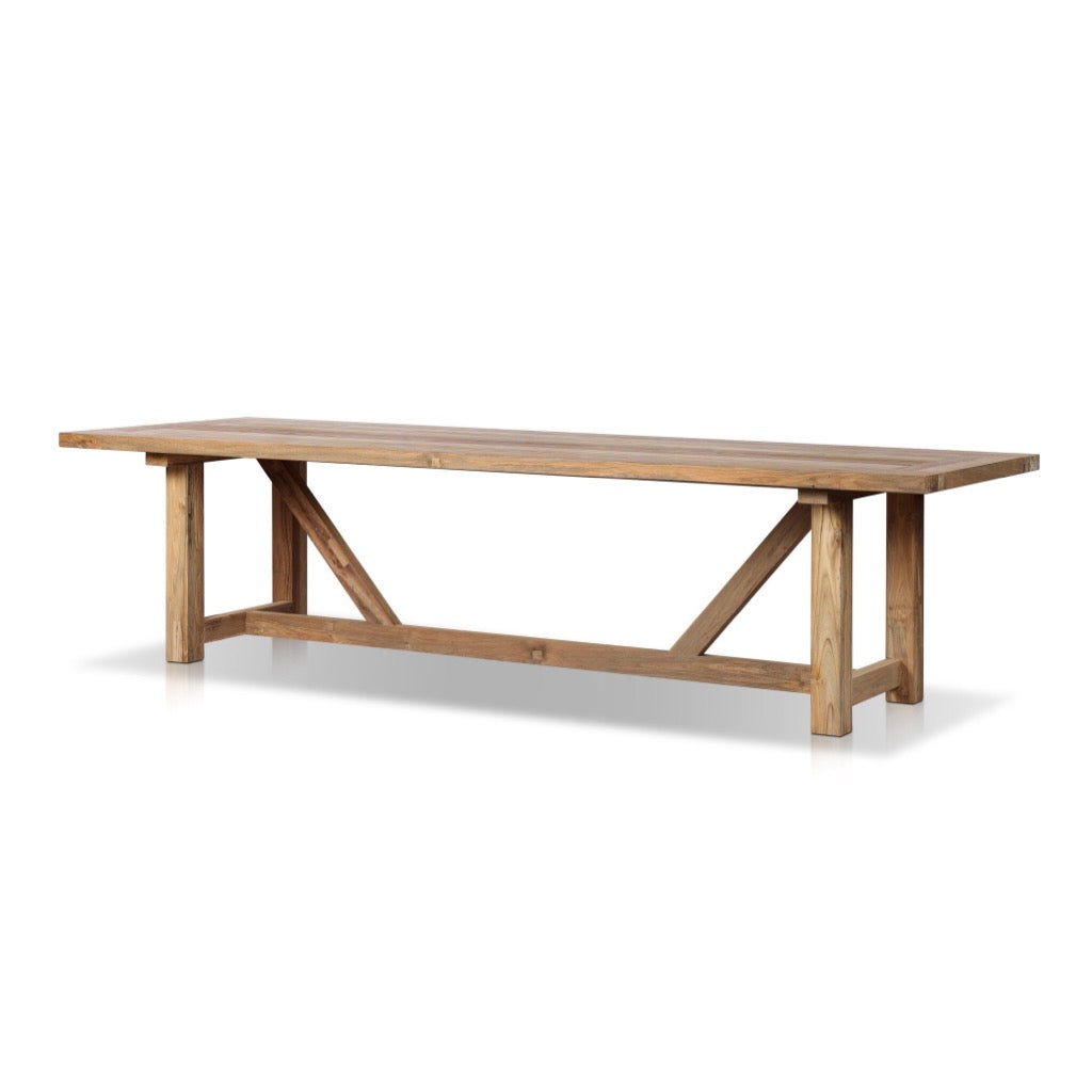 Four Hands Stewart Outdoor Dining Table angled view 