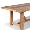 Four Hands Stewart Outdoor Dining Table angled view of end of table 