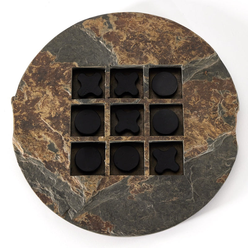 Stone Tic Tac Toe Game Board Top View 236871-001